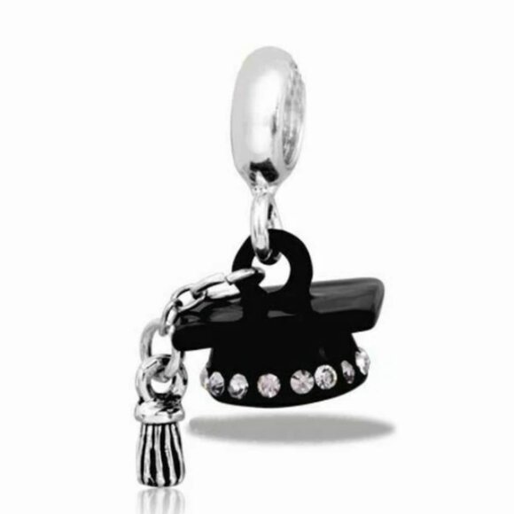 DaVinci Charm Bracelet 8.5" 7 Beads -  Graduation Diploma Grad - New w/o Tags - Picture 4 of 4